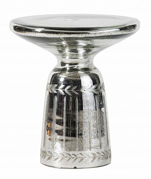 EF Стол Приставной, Side Table - Antique Polished Silver, 77261- Silv